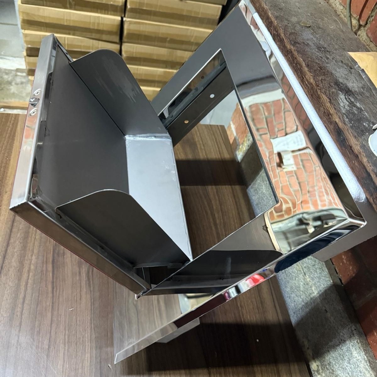 Rubbish chute installation detail